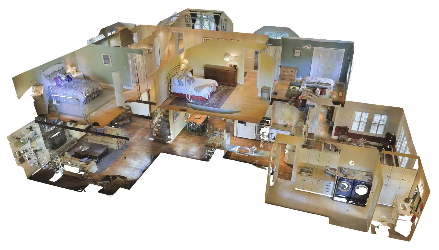 The "dollhouse view" of a Matterport 3d scan